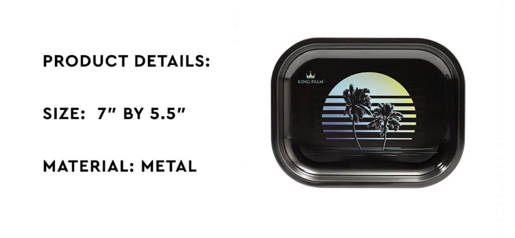 metal black rolling tray